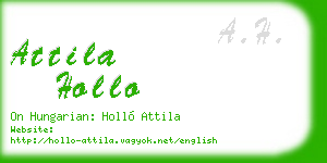 attila hollo business card