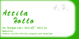 attila hollo business card